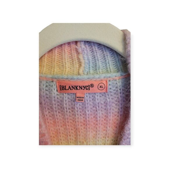 BLANKNYC I Hope So Multicolored Rainbow Pastel Dreamy Romantic Cardigan XL EUC - Picture 13 of 15